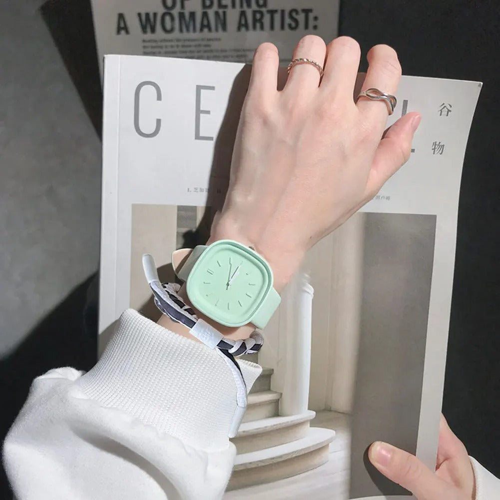 Square Dial Women Watch Adjustable Strap Fashion Wristwatch Modern Design