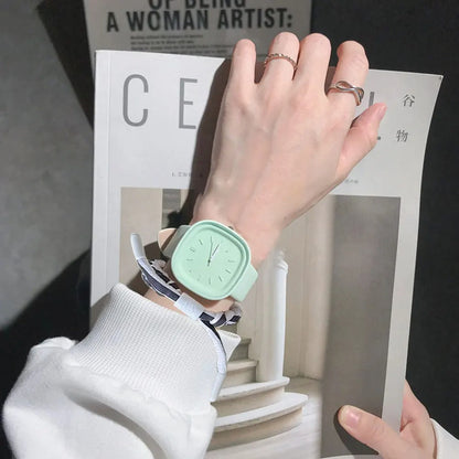 Square Dial Women Watch Adjustable Strap Fashion Wristwatch Modern Design