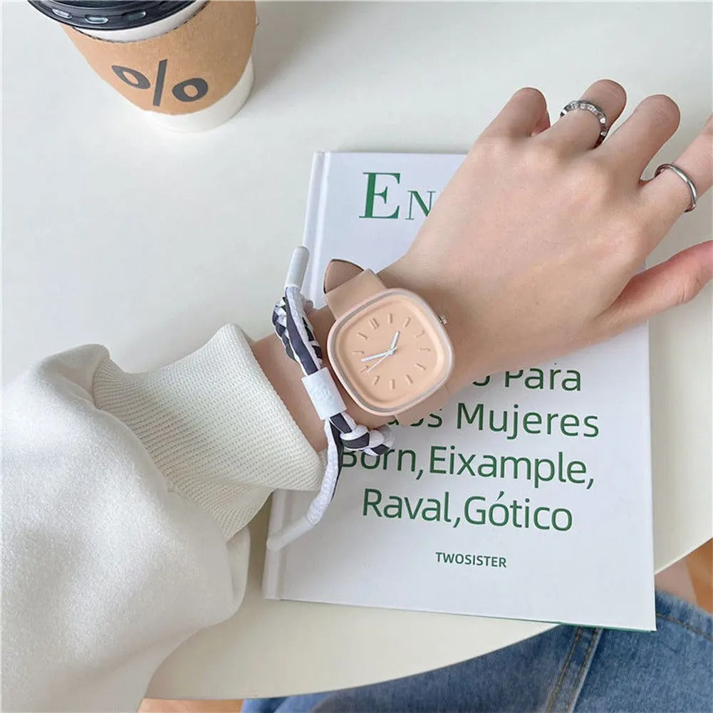 Square Dial Women Watch Adjustable Strap Fashion Wristwatch Modern Design