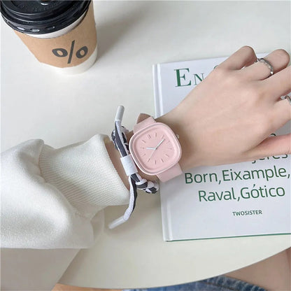 Square Dial Women Watch Adjustable Strap Fashion Wristwatch Modern Design