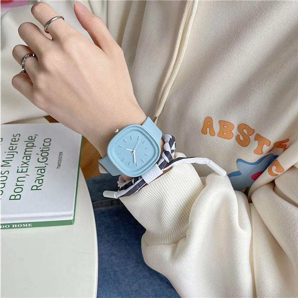 Square Dial Women Watch Adjustable Strap Fashion Wristwatch Modern Design