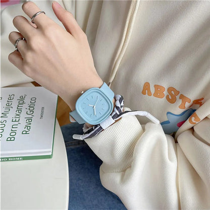 Square Dial Women Watch Adjustable Strap Fashion Wristwatch Modern Design