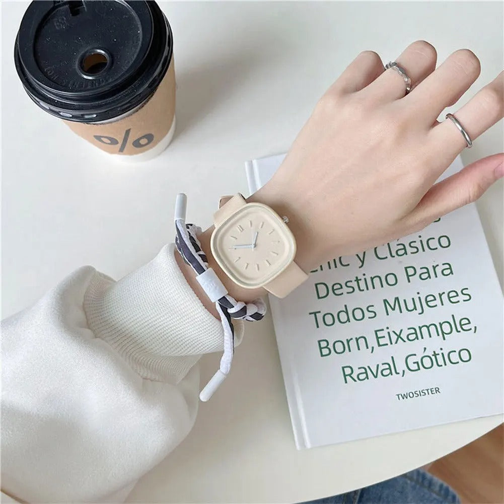 Square Dial Women Watch Adjustable Strap Fashion Wristwatch Modern Design