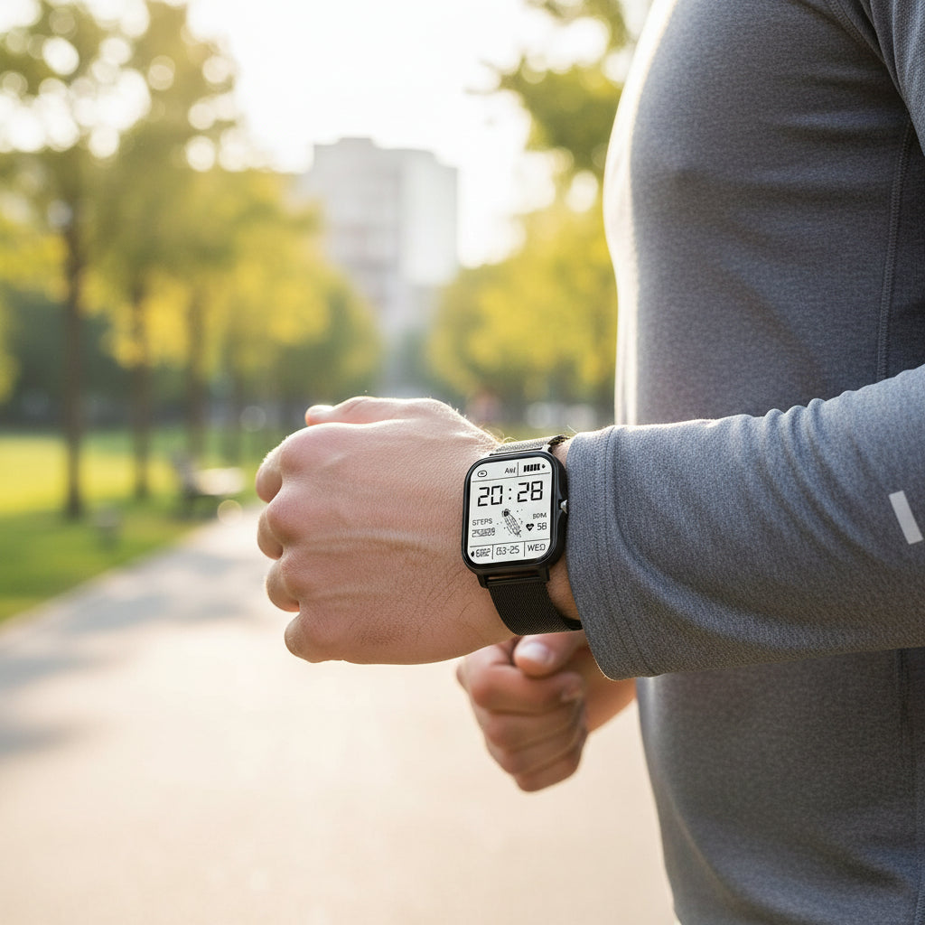 Square Smart Watch with Fitness and Activity Tracking