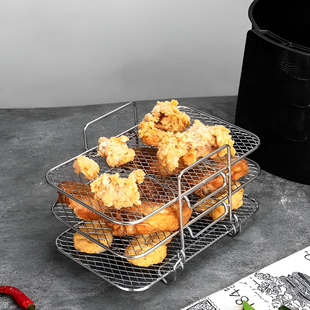 Stackable Stainless Steel Air Fryer Cooking Rack