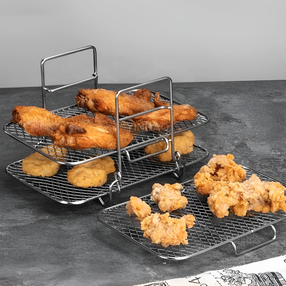Stackable Stainless Steel Air Fryer Cooking Rack