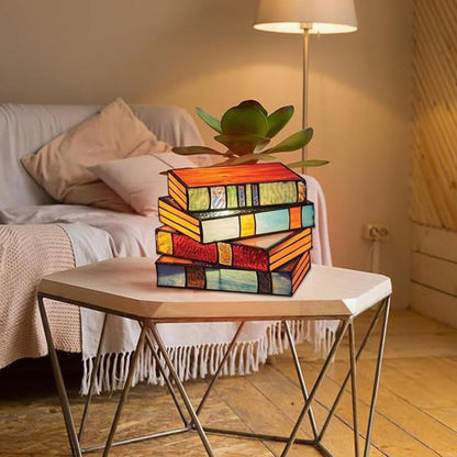 Stacked Book LED Table Lamp Decorative Soft Light Living Room Bedroom