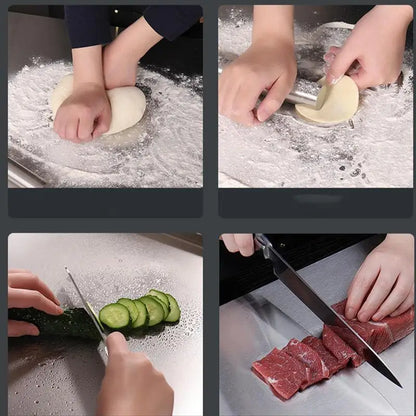 Stainless Steel Cutting Board with Non Slip Spill Resistant Edges