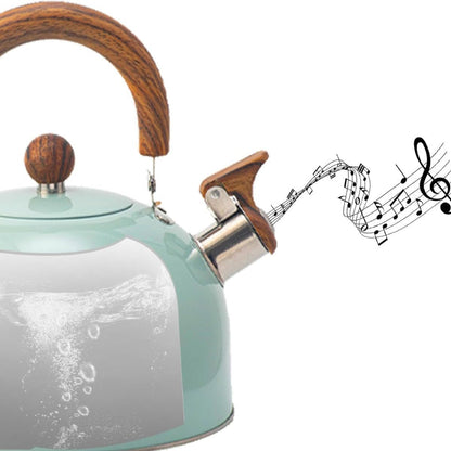 Stainless Steel Whistling Stove Kettle with Heat Resistant Handle for Kitchen