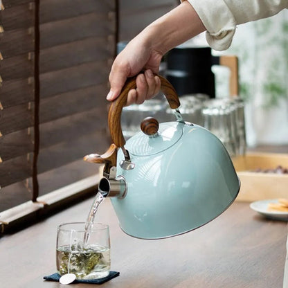 Stainless Steel Whistling Stove Kettle with Heat Resistant Handle for Kitchen