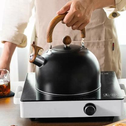 Stainless Steel Whistling Stove Kettle with Heat Resistant Handle for Kitchen