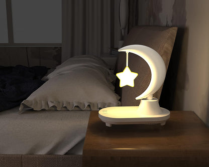 Star Bird Shaped LED Table Lamp Bluetooth Speaker Qi Wireless Charging