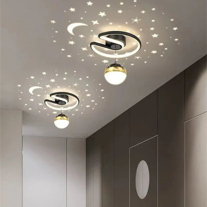 Starry Effect LED Ceiling Light Dimmable Warm Cool White Room Lamp