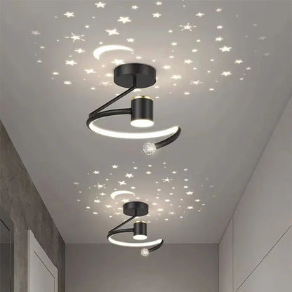 Starry Effect LED Ceiling Light Dimmable Warm Cool White Room Lamp