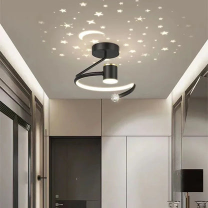 Starry Effect LED Ceiling Light Dimmable Warm Cool White Room Lamp