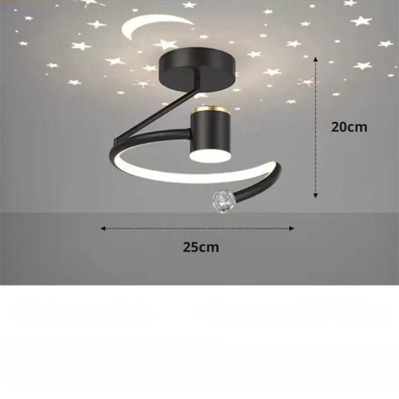 Starry Effect LED Ceiling Light Dimmable Warm Cool White Room Lamp