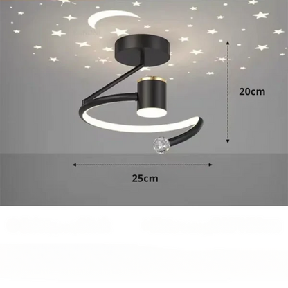 Starry Effect LED Ceiling Light Dimmable Warm Cool White Room Lamp