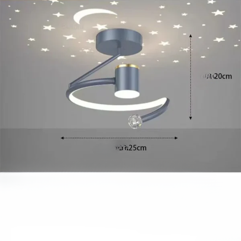Starry Effect LED Ceiling Light Dimmable Warm Cool White Room Lamp
