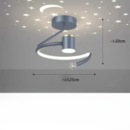 Starry Effect LED Ceiling Light Dimmable Warm Cool White Room Lamp