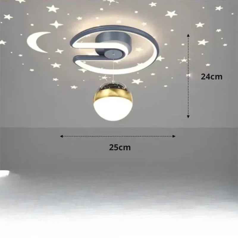 Starry Effect LED Ceiling Light Dimmable Warm Cool White Room Lamp