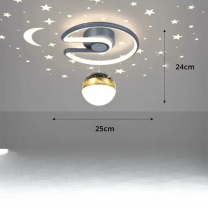 Starry Effect LED Ceiling Light Dimmable Warm Cool White Room Lamp