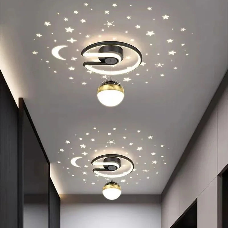 Starry Effect LED Ceiling Light Dimmable Warm Cool White Room Lamp