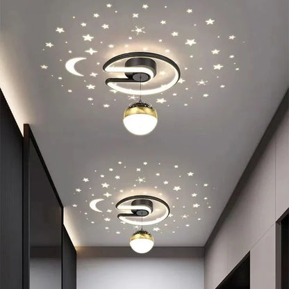 Starry Effect LED Ceiling Light Dimmable Warm Cool White Room Lamp