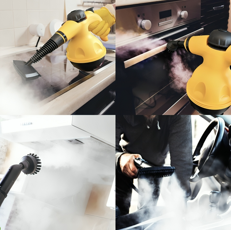 SteamPro Multifunction Steam Cleaner with 8 Accessories – Powerful Deep Cleaning for Home & Kitchen