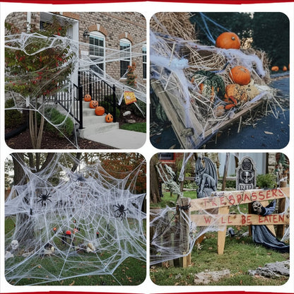 Stretch Spider Web Halloween Decoration Outdoor Party Garden Decor