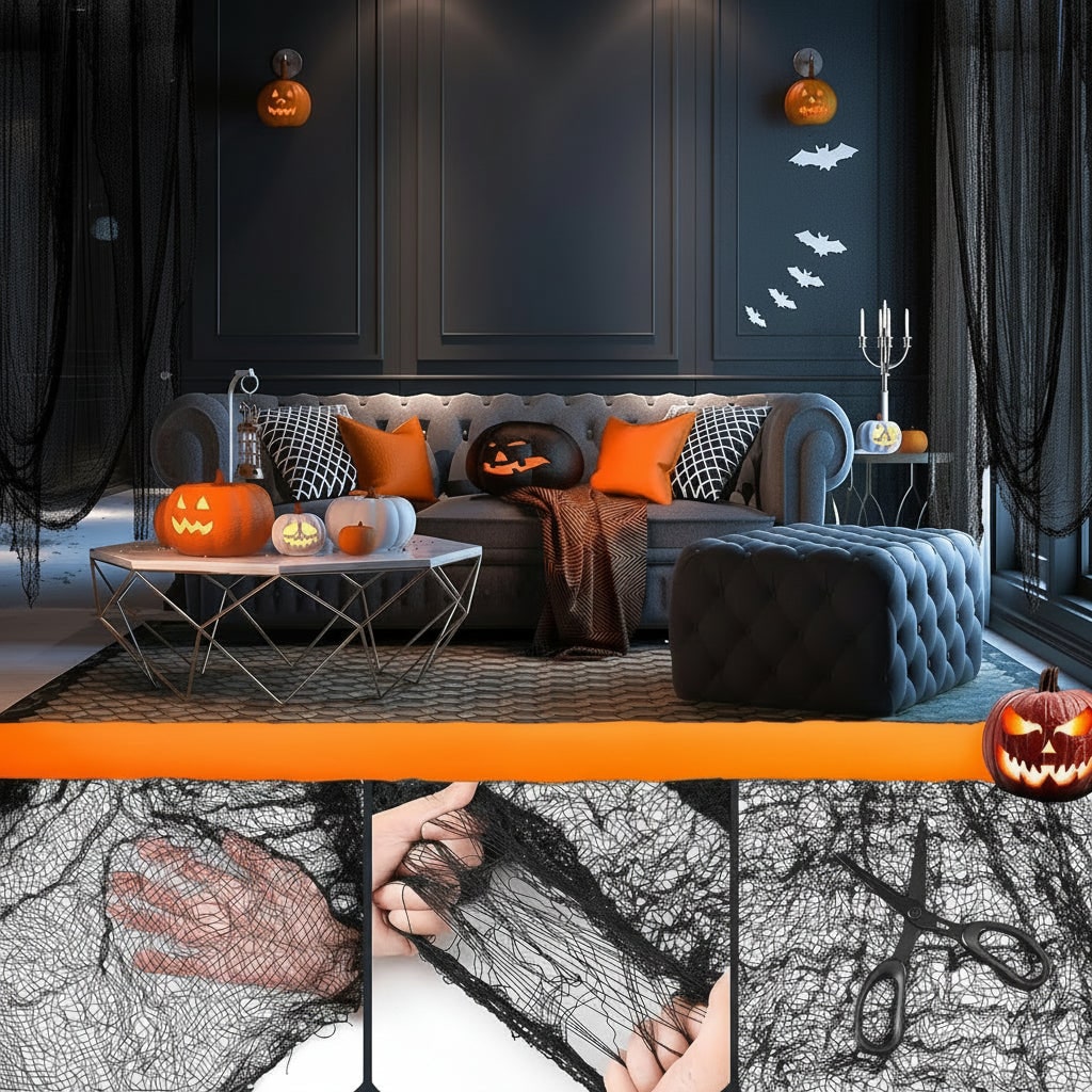 Stretchable Halloween Fabric Indoor Party Wall Door Window Decoration