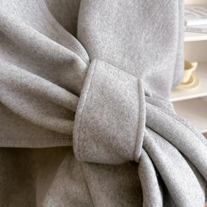 Stylish Microfibre Shawl Coat with Non Elastic Flowing Drape