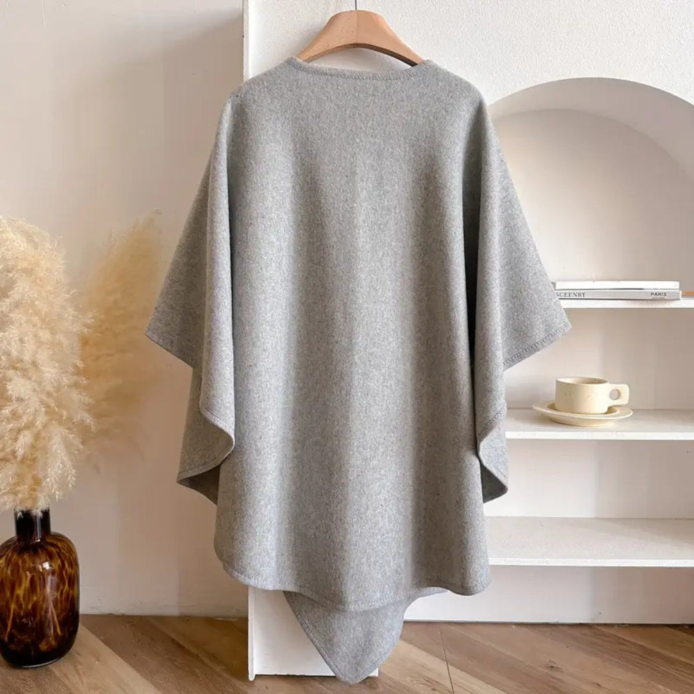 Stylish Microfibre Shawl Coat with Non Elastic Flowing Drape