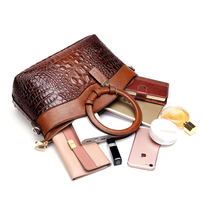 Stylish Shoulder Handbag with Round Handle Design Elegant Women Fashion Bag