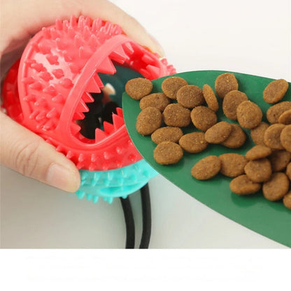 Suction Cup Dog Chew Toy Dental Cleaning Tug Toy Interactive Teeth Cleaning Toy