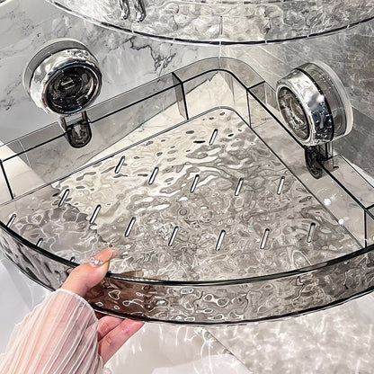 Suction Cup Wall Storage Organizer Bathroom Wall Shelf No Drill Shower Storage Holder