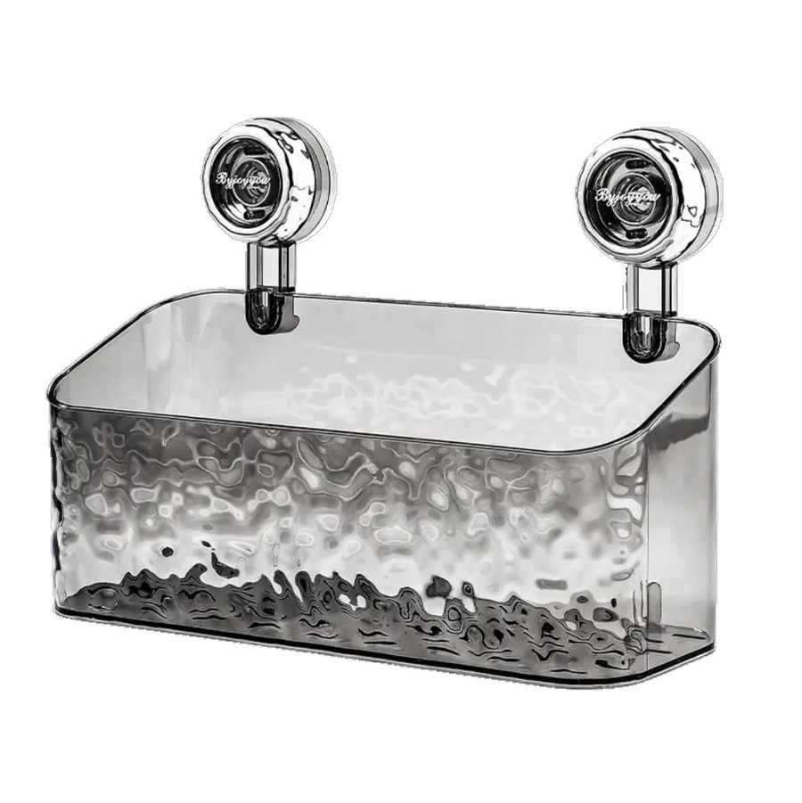 Suction Cup Wall Storage Organizer Bathroom Wall Shelf No Drill Shower Storage Holder