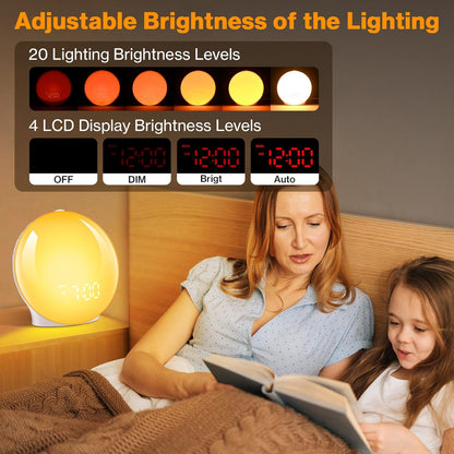 Sunrise Light Alarm Clock Multifunction Smart Wake Up Lamp