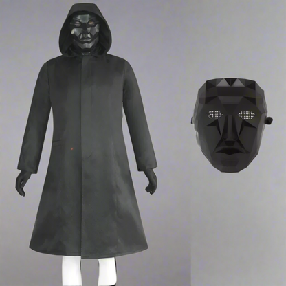 Tuta da guardia del gioco di sopravvivenza con maschera, guanti e cintura