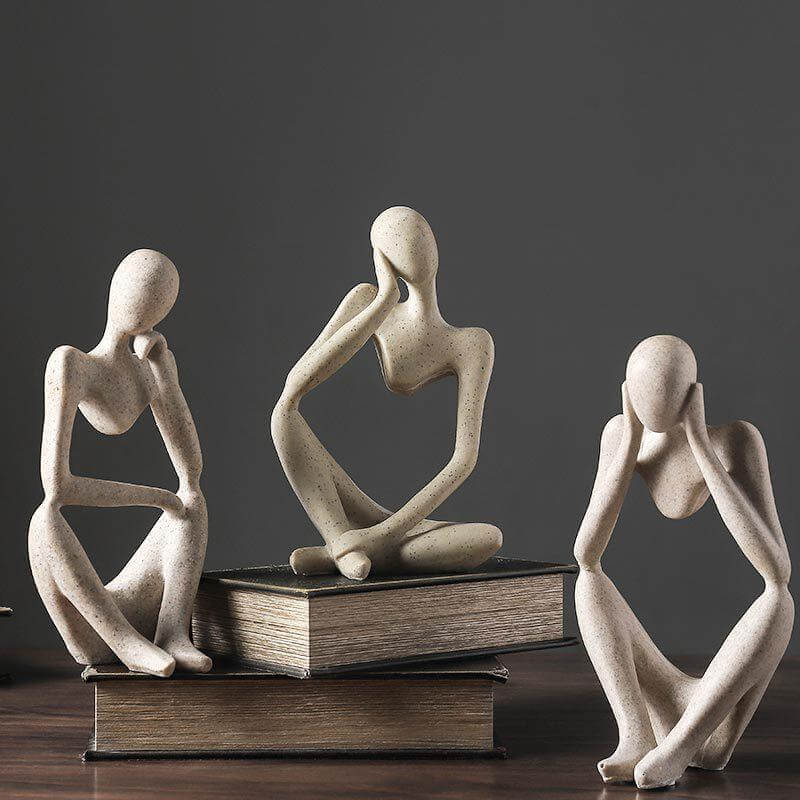 The Thinker Abstract Sculpture – Handcrafted Modern Art Decor