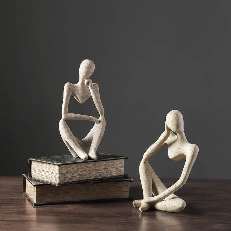 The Thinker Abstract Sculpture – Handcrafted Modern Art Decor