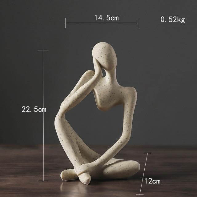 The Thinker Abstract Sculpture – Handcrafted Modern Art Decor