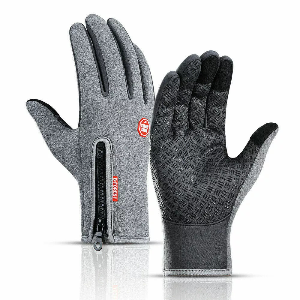Thermal Heated Gloves Touchscreen Winter Handwear Anti Slip Grip Adjustable Strap