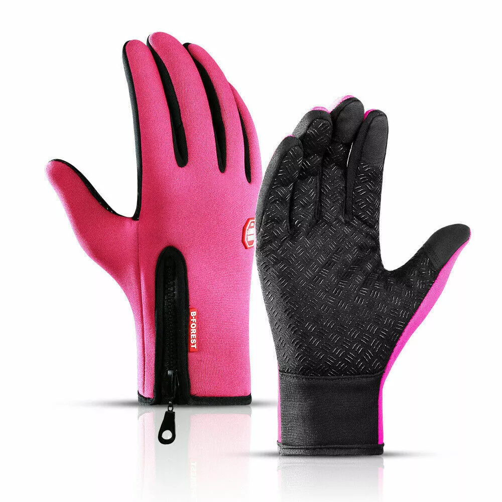 Thermal Heated Gloves Touchscreen Winter Handwear Anti Slip Grip Adjustable Strap