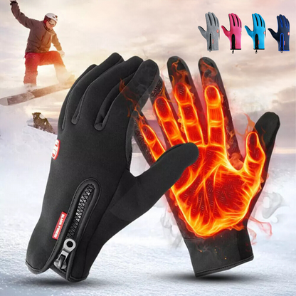 Thermal Heated Gloves Touchscreen Winter Handwear Anti Slip Grip Adjustable Strap