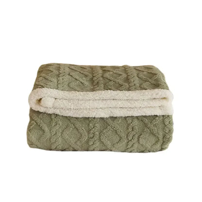 Thick Winter Lambswool Blanket Double Sided Soft Warm Comfort