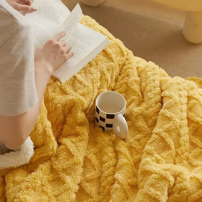 Thick Winter Lambswool Blanket Double Sided Soft Warm Comfort