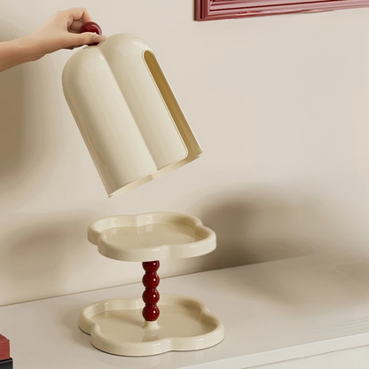 Tissue Box Cover with Hidden Storage Decorative Tissue Holder Organizer