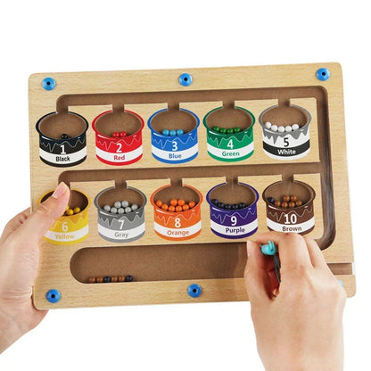 Toddler Magnetic Maze Board Bead Sorting Early Learning Puzzle