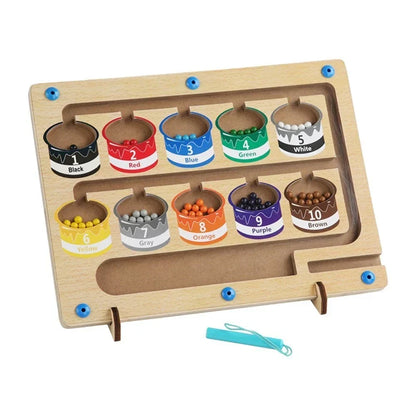 Toddler Magnetic Maze Board Bead Sorting Early Learning Puzzle