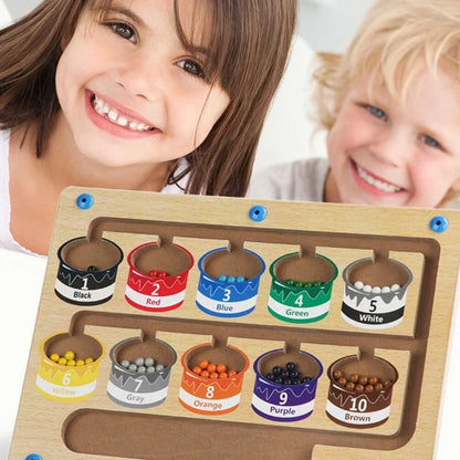 Toddler Magnetic Maze Board Bead Sorting Early Learning Puzzle